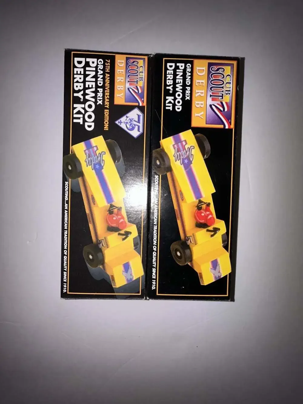 Vintage 1996 Cub Scout Grand Prix Pinewood Derby Kit 75th Anniversary Edition